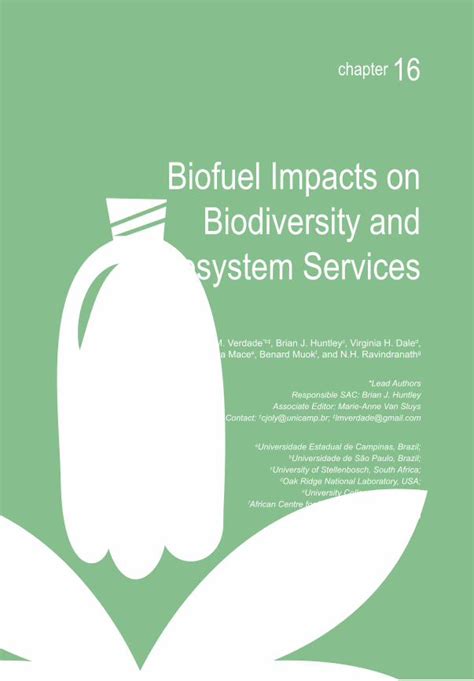 Pdf Biofuel Impacts On Biodiversity And Ecosystem Bioenfapesp Org