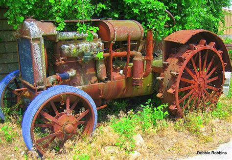 "Rusty Old Farm Tractor" by Debbie Robbins | Redbubble