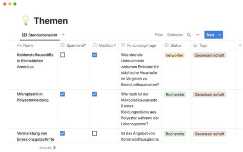 Notion Vorlagengalerie Wissenschaftliche Arbeit Planen