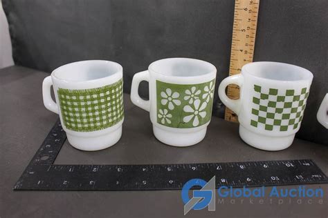 6 Fire King Mugs