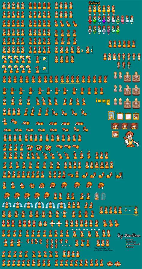 Princess Daisy Sprite Sheet By Ealynnarts On Deviantart