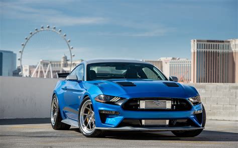 Herunterladen Hintergrundbild Ford Mustang Gt Blau Sport Coup