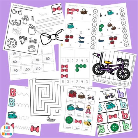 Letter B Activities - Fun with Mama Shop