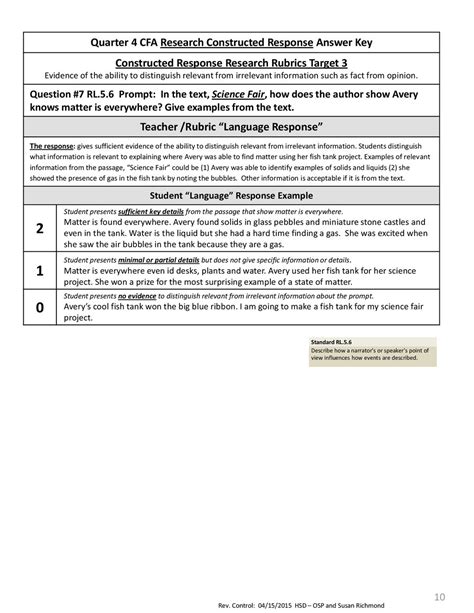 5th Quarter Four Cfa Reading Literature Grade Five Targets Ppt Download