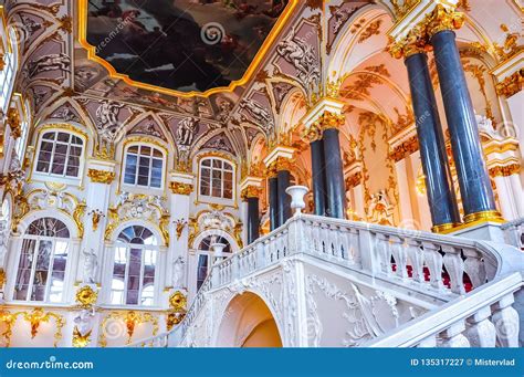 Interiors Of State Hermitage Museum St Petersburg Russia Editorial