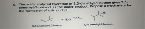 Answered 6 The Acid Catalyzed Hydration Of Bartleby