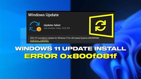 Fix Install Error 0x800f081f In Windows 11