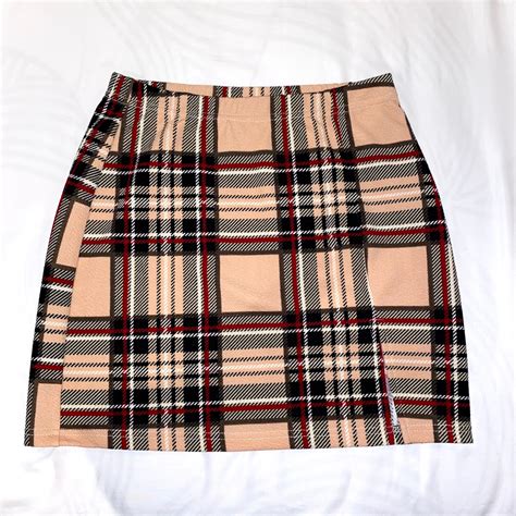 Plaid Garterized Skirt On Carousell