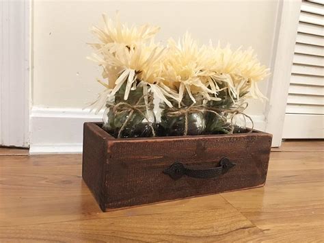 Amazon Rustic Reclaimed Wood Drawer With Mason Jars Reclaimed Box