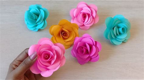 How To Make Realistic Easy Paper Roses Paper Flower Diy Rose Flower Making Flower Making