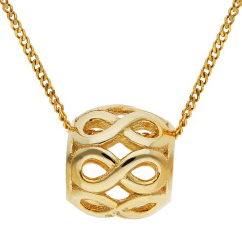 Ct Yellow Gold Infinity Ball Pendant Buy Online Free Insured Uk