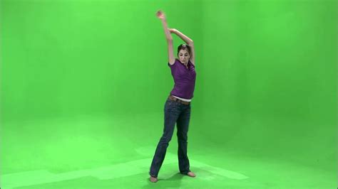 Girl Dancing On A Green Screen Stock Footage Youtube