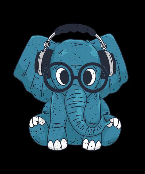 Elephant with glasses cute cartoon elephant Tapestry - Textile by Norman W - Fine Art America