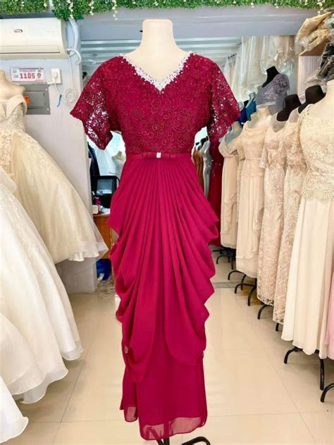 Elegant Double Swag Formal Gown For Weddings Events Principal Sponsor