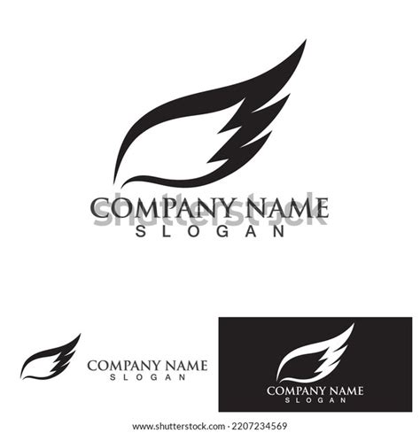 Wing Bird Logo Template Vector Stock Vector Royalty Free 2207234569