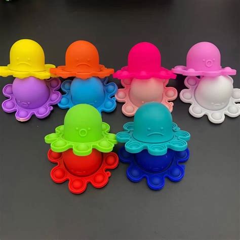 Bubble Pop Flip Octopus Keychain Funtastic Novelties Inc