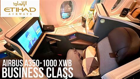 Etihad Airways Business Class Airbus A350 1000 Chicago To Abu Dhabi