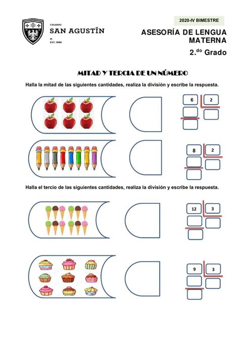 Mitad Y Tercia De Un N Mero Worksheet Resta De Fracciones