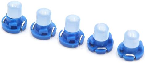 Sourcingmap 5pcs 12v Blue T42 Plastic Wedge Led Gauge Panel Interior