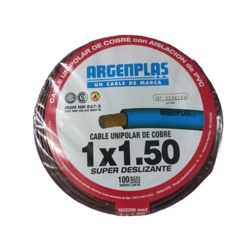 Cable Unipolar Argenplas Mm Marr N Iram Nm