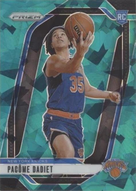 panini prizm pacome dadiet  teal ice prizm  rc