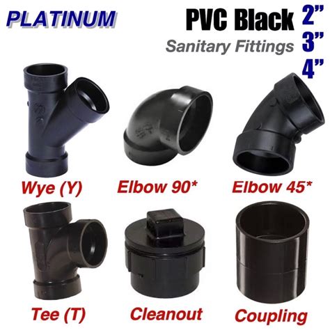 Pvc Black Fittings 2” 3” 4” Sanitary Plumbing Fittings Elbow Tee