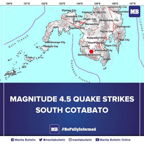 Manila Bulletin News On Twitter A Magnitude 4 5 Earthquake Hit South