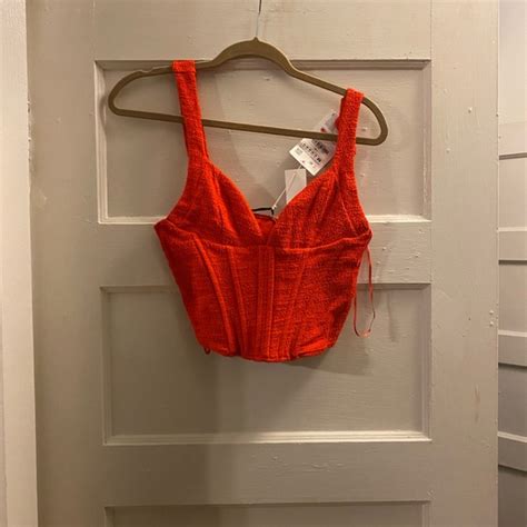 Zara Tops Zara Red Crop Tank Top Poshmark