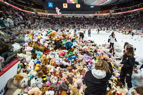 Watch Hershey Bears 2023 Teddy Bear Toss Shatters World Record Again