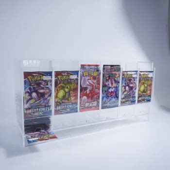 Slot Custom Clear Pokemon Packs Dispenser Display Case Acrylic