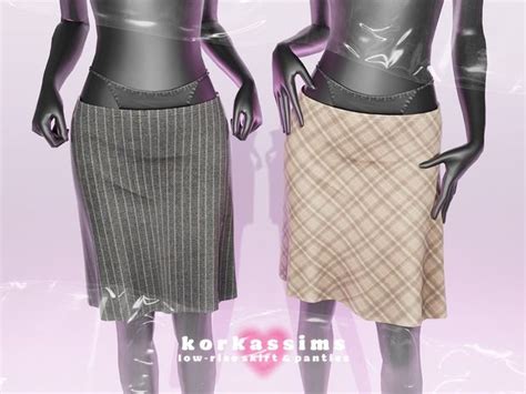 Low Rise Skirt Panties Korkassims In Low Rise Skirt Sims