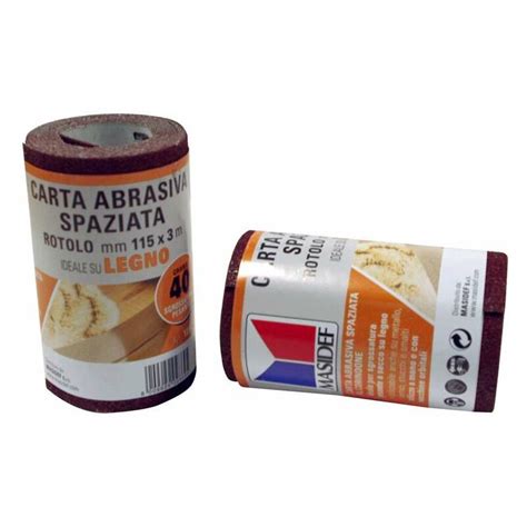 Rotolo Carta Abrasiva Per Legno Grana