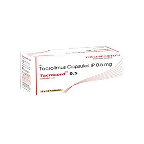 Tacrocord 0 5 Mg Capsule At Rs 150 Stripe Pangraf Capsule In