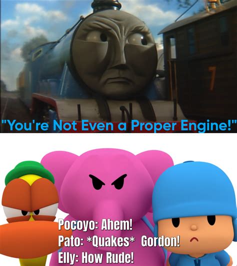 Pocoyo, Pato and Elly are very angry at Gordon by zmcdonald09 on DeviantArt