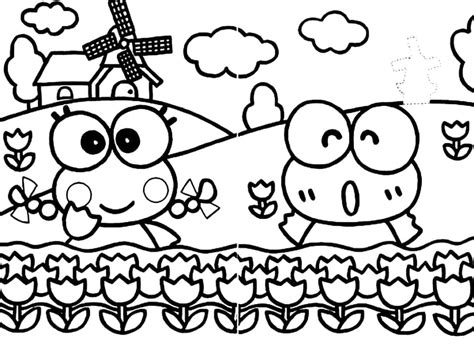 Coloriage Keroppi Jongle T L Charger Et Imprimer Gratuit Sur