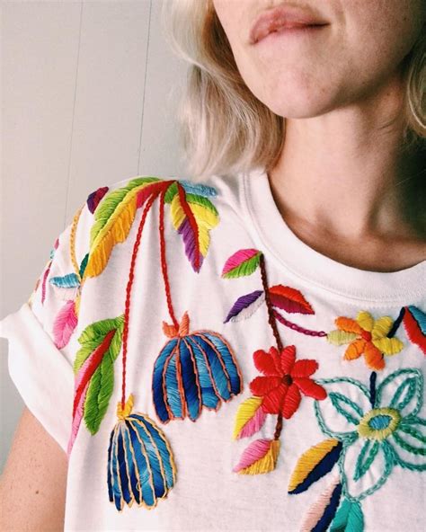 Tessa Perlow on Instagram: "New tee 🍡size L" | Hand embroidery art ...