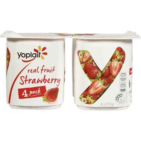 Yoplait Strawberry Yoghurt 4x175g Woolworths