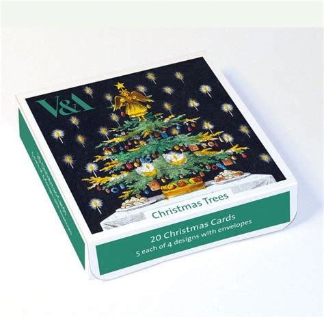 Museums And Galleries Christmas Trees Pack Of 20 Vanda Christmas Cards