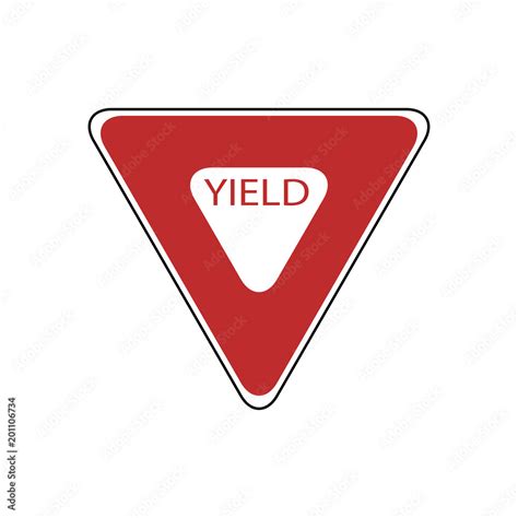 USA Traffic Road Signs Slow Down Completely Stop If Required Yield