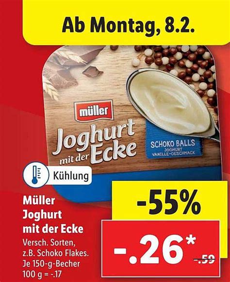 M Ller Joghurt Mit Der Ecke Angebot Bei Lidl Prospekte De