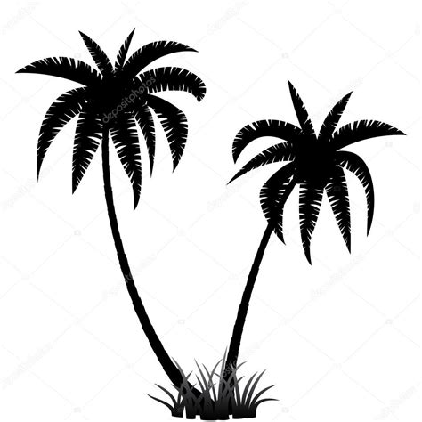 Palm Trees Silhouette — Stock Vector © Dibrova 74147425