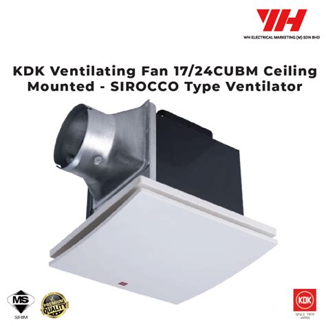 Kdk Cubm Cubm Ventilating Fan Ceiling Mounted Sirocco Ventilator