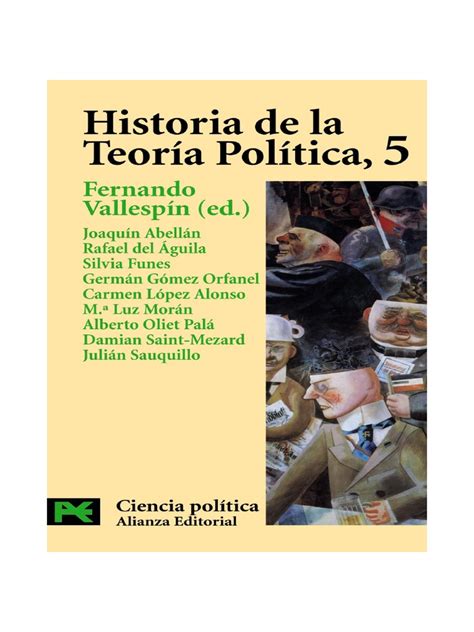 Historia De La Teoria Politica Fernando Vallespin Pdf Filosofía