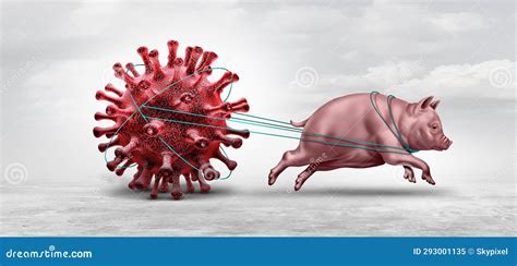 Swine Flu Outbreak Warning Design Elements Cartoon Vector