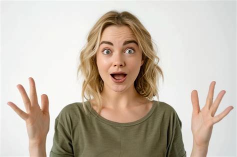 Premium Photo Portrait Of Blonde Normal Looking Woman Face Feeling