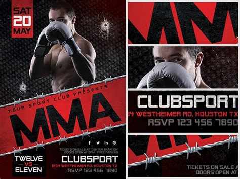 Mma Poster Template Free Free Templates Printable