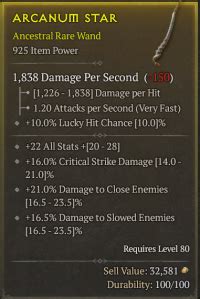 S3 Bis Sorc Wand 22 All Stats 16 Crit Dmg 21 Close Dmg 9