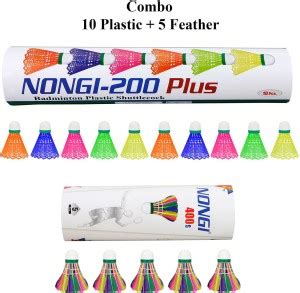 Nongi Badminton Shuttle 400s 200plus Combo Pack Of 15 Feather