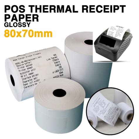 1 ROLL Thermal POS Receipt Paper Glossy Paper 80MM X 70MM POST PAPER