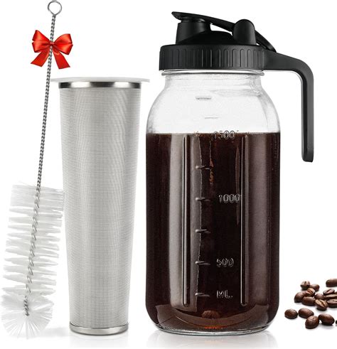 Amazon Cold Brew Coffee Maker Oz Quart Wide Mouth Thickened